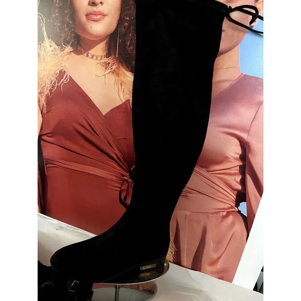 Guess Zafira over the knee Boot size 6.5 M blk